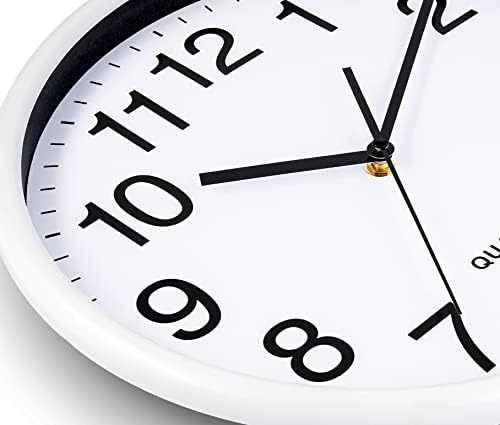 Bernhard Products White Wall Clocks Large 13 Inch, Silent Non Ticking 2 Pack - Image 5