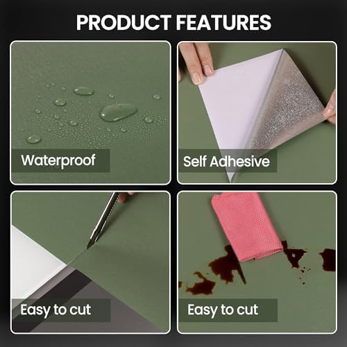 Green Contact Paper Peel and Stick Wallpaper - Image 4