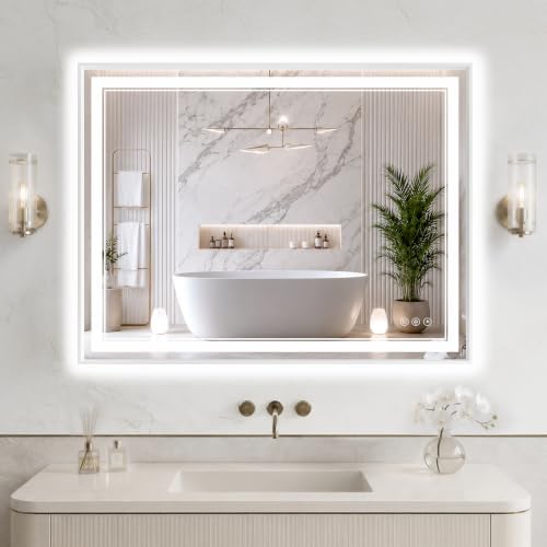 32"x40" LED Bathroom Mirror by FLYECHO