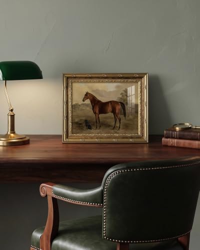 InSimSea Vintage Wall Art, Antique Horse and Dog Canvas Print, 13x16 Inch - Image 5