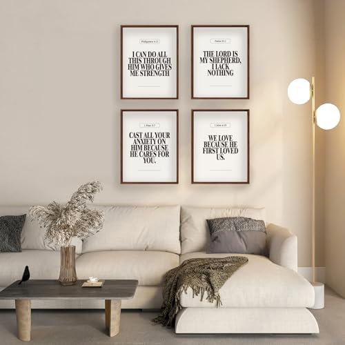 Locomiss Black and White Christian Modern Bible Verse Wall Art Decor - Image 6