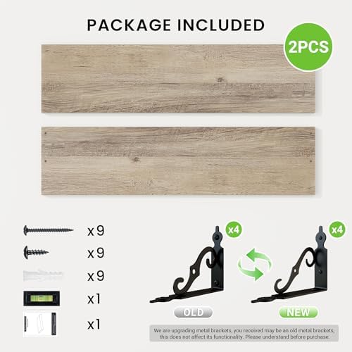 RICHFOCUS Floating Shelves for Wall Decor, 31.5W x 8D Shelves Set of 2 - Image 5