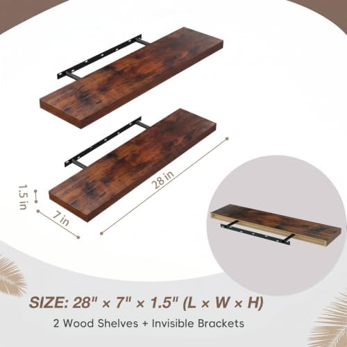 Lufia Floating Wall Shelves, MDF - Image 2