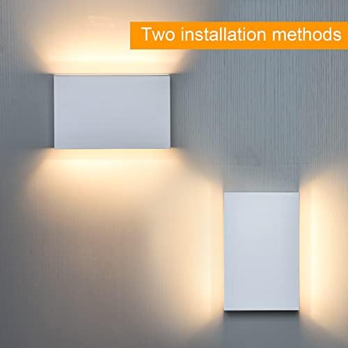 FUDESY LED Wall Sconce, 12W Up Down Outdoor Indoor Lights, 2 Pack - Image 5