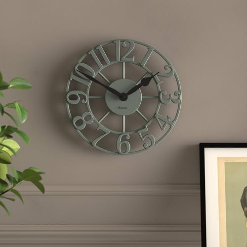 JONES CLOCKS® Lighthouse wall Clock | Sculptural Skeleton Clock | Green - Image 3