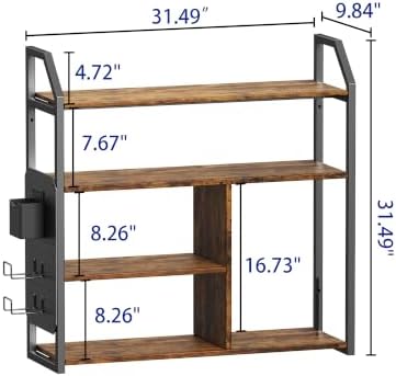 Floating Shelves with LED Light, 31.5" Wall Mounted Display Shelf - Image 2