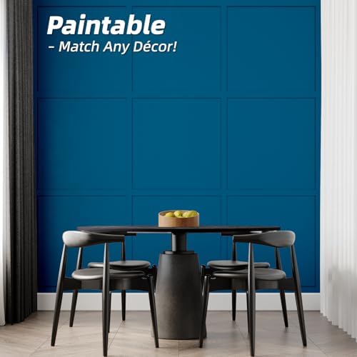 Art3d MDF Premade Paintable Board and Batten Wainscoting Kit, 189 x 54 in - Image 4