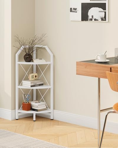 CHOEZON 3-Tier Corner Shelf, Industrial Corner Bookshelf, 35.4" Storage Stand - Image 7
