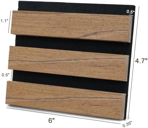4-Pack 6" x 4.7" Acoustic Wood Panels Color Samples Only, 4 Colors Included - Image 4