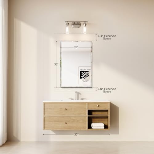 Bathroom Mirrors for Wall Beveled, Wall Mount Mirror for Bedroom Entryway - Image 2