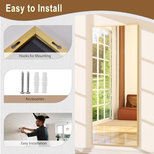 GLSLAND 64"x21" Full Length Mirror, Full Body Mirror - Image 5