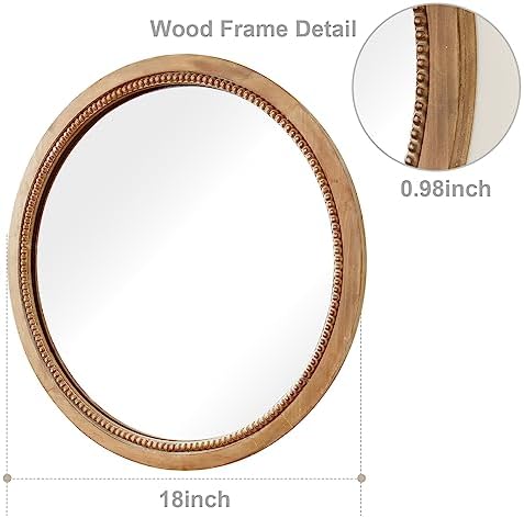 Round Wood Mirror - Image 2