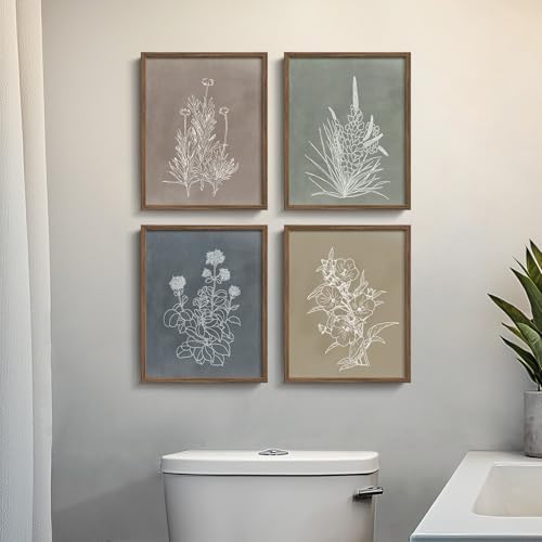 Framed Boho Neutral Botanical Floral Wall Art by Cuspin
