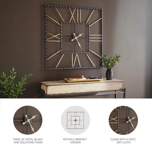 Signature Design by Ashley 40" Square Metal Wall Clock - Image 3