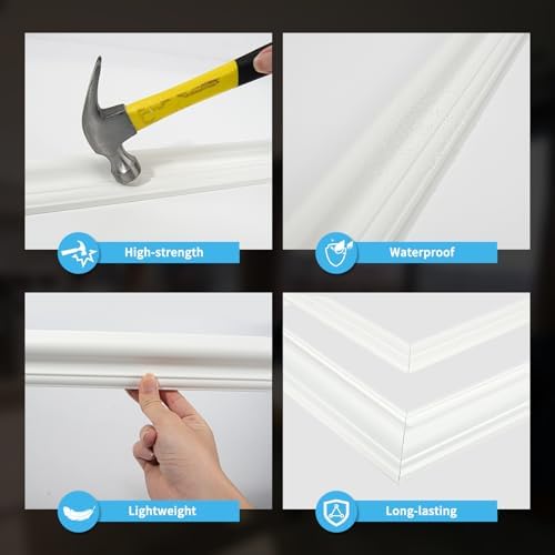 Art3d Premade Bilinear Frame Wainscoting Molding Set, 6 Separate Frame - Image 4