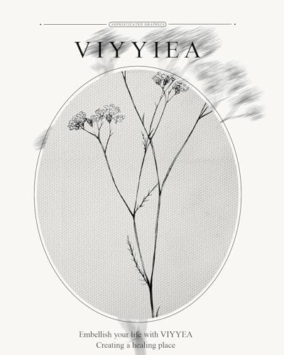 VIYYIEA Floral Wall Art Decor Set of 4 Pieces Sketch Botanical 8x10 Inch - Image 2