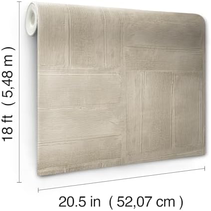 WallPops Taupe Dimensional Square Plaster Peel and Stick Wallpaper - Image 5