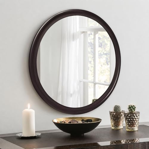 Round Wall Mirrors 30 Inch, Rustic Bathroom Mirror - Image 2