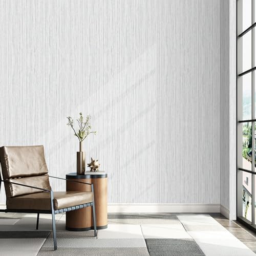 Grey Grasscloth Wallpaper Peel and Stick Texture Fabric Contact Paper - Image 4