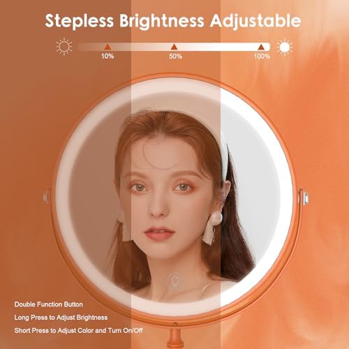 DEIOVWXS Makeup Mirror, Rechargeable Vanity Mirror - Image 3