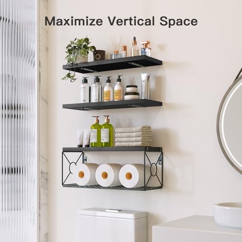Amada Bathroom Shelves with Storage Basket - Image 2