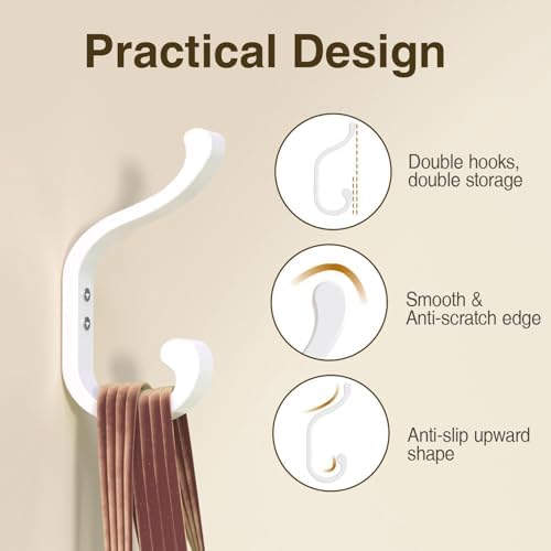 Coat Hooks Wall Mount, Heavy Duty Wall Hooks - Image 3