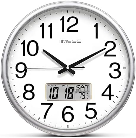 TIMESS 13-Inch Silent Non-Ticking Analog Wall Clock by TIMESS