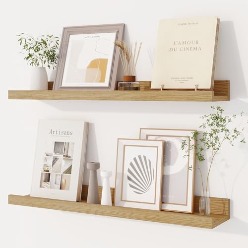 Dreamland Picture Ledge Shelf for Wall, Floating Shelves Set of 2, 24 Inch Long by Dreamland