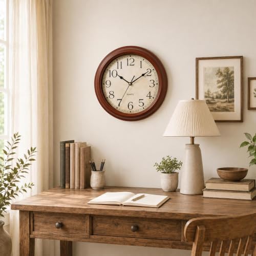 KECYET Wall Clocks Battery Operated Silent Small Vintage - Image 4
