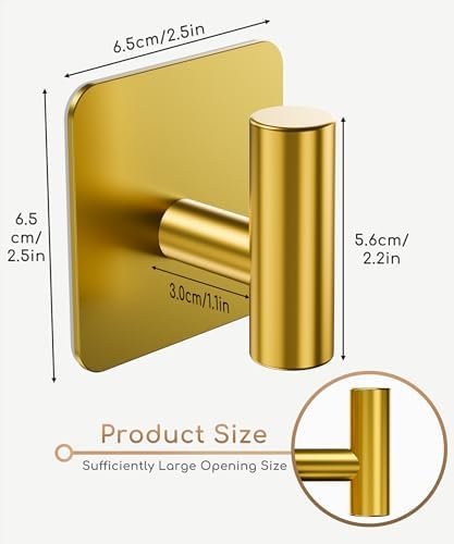 Aikzik 4 Pack Large Heavy Duty Wall Hooks - 26lb Max - Image 3