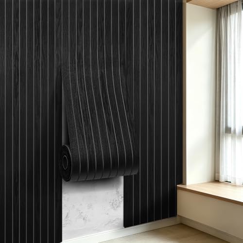 3D Peel and Stick Wall Panels PVC Grille Slat 118"x15.8" Self-Adhesive Wall by LOVADA