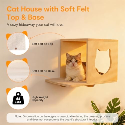 8-in-1 Cat Wall Shelves for Large Cats, Wall Mounted Cat Furniture - Image 4