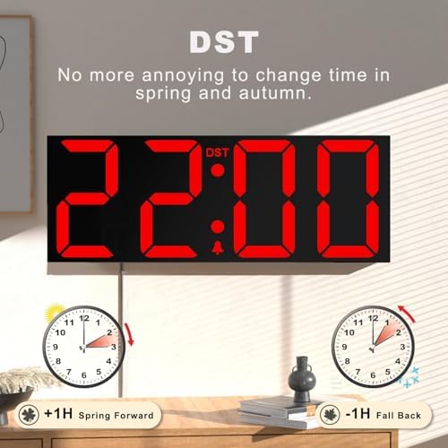 JALL 22" Large Digital Wall Clock - Image 4