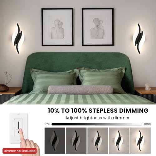 CANEOE Modern LED Wall Sconce Set of 2, 5CCT Dimmable Wall Light - Image 3