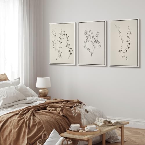 MUDECOR Framed Canvas Print Wall Art Set Botanical Sprigs - Image 3