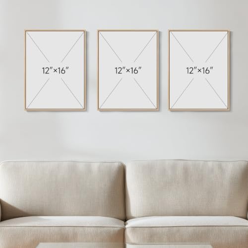 Framed Minimalist Couple Love Heart Line Canvas Wall Art Bedroom, 12x16 In - Image 3