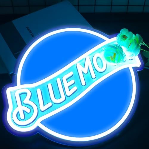 Blue Moon Neon Signs for Wall Decor Neon Lights for Bedroom Led Signs Suitable by JFLLamp