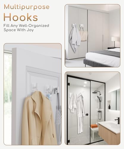 Aikzik 4 Pack Large Heavy Duty Wall Hooks - 26lb Max - Image 5