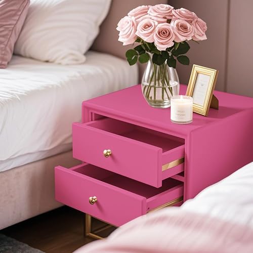 Ismoon 17.7inx118in Pink Wallpaper Peel and Stick Wallpaper Pink Contact Paper - Image 5