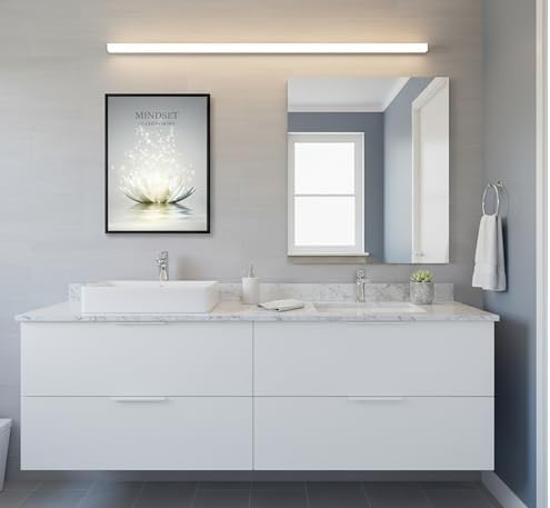 Framed Lotus Wall Art, Mindset is Everything Bathroom Decor - Image 4