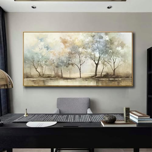 VHMING Abstract Wall Art Artwork Retro Trees Pictures Decor Canvas Painting - Image 3