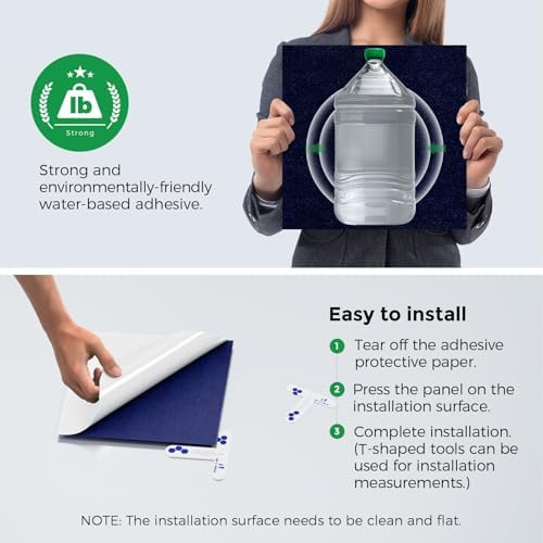 12 Pack Self-Adhesive Acoustic Panels, 2nd Generation Sound Absorbing Panel - Image 4
