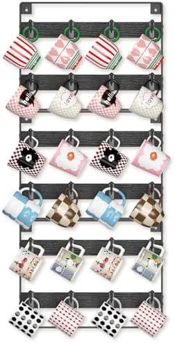 EsLuker.ly Mug Holder Hanger Cup Display Rack Wall Mounted, 3 Pack Black by EsLukerly