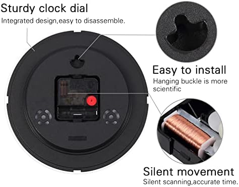 8 Inch Wall Clock Silent Sweep Movement Accurate Small Clocks - Image 5