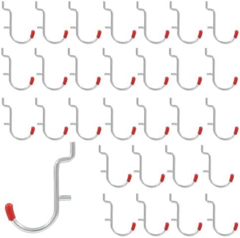 30Pcs Metal Pegboard J Hooks by LifCratms