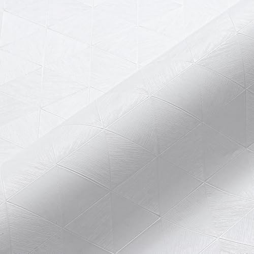 VEELIKE Diamond White Wallpaper Peel and Stick Textured Wallpaper by VEELIKE