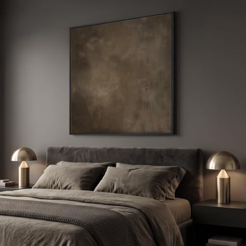 Extra Large Framed Neutral Brown Abstract Wall Art - Image 4