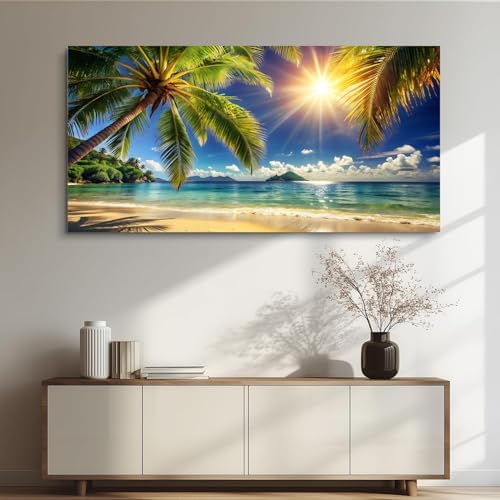 Yxbhhym Bedroom Wall Art Coastal Painting Tropical Beach Pictures - Image 2