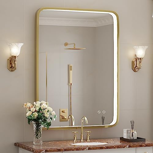 LED Bathroom Mirror with Light, 24x32 Inch by FTOTI