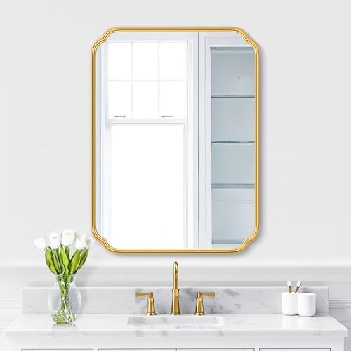 Ferytange 28"x36" Gold Bathroom Mirror by FerytangeHome